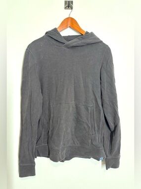 Jason Scott Washed Charcoal Pullover Hoodie Size XS 100% Pima Cotton Distressed